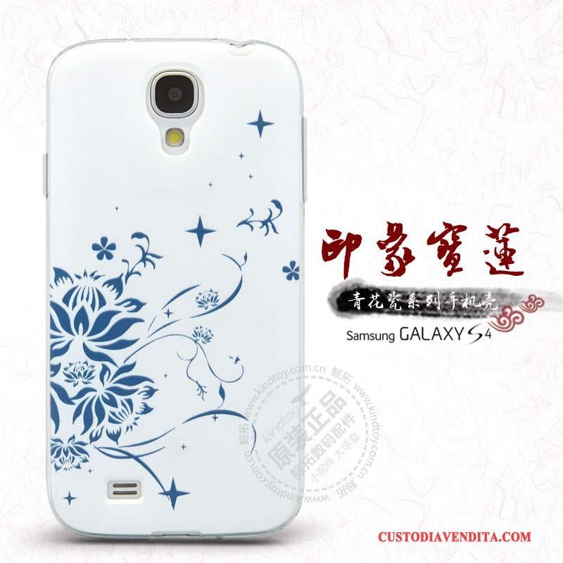 Custodia Samsung Galaxy S4 Protezione Telefono Blu, Cover Samsung Galaxy S4 Nuovo Fiori