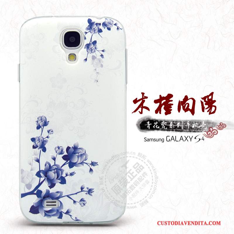 Custodia Samsung Galaxy S4 Protezione Telefono Blu, Cover Samsung Galaxy S4 Nuovo Fiori