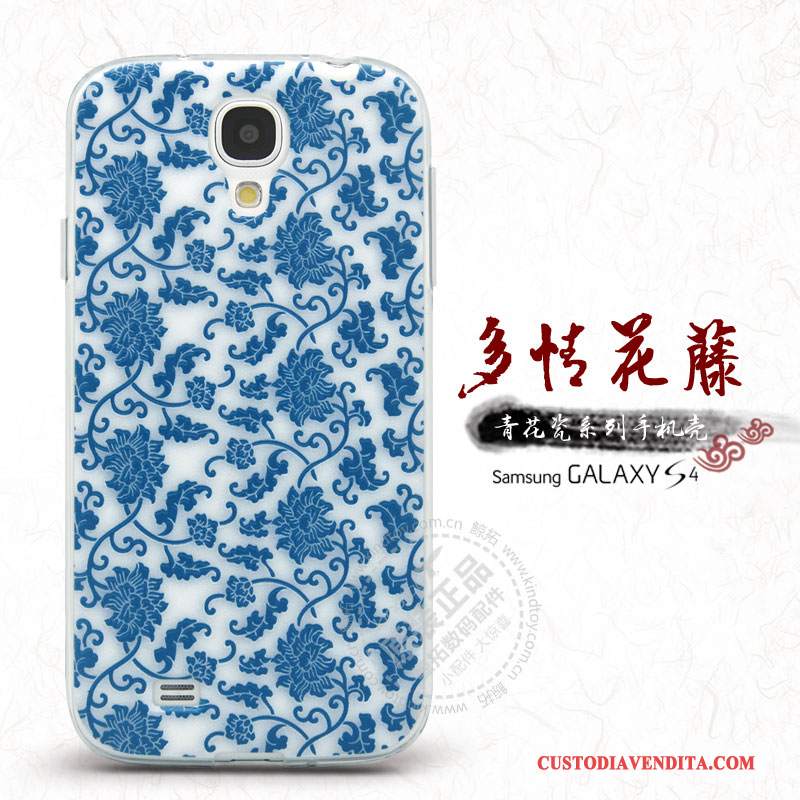 Custodia Samsung Galaxy S4 Protezione Telefono Blu, Cover Samsung Galaxy S4 Nuovo Fiori