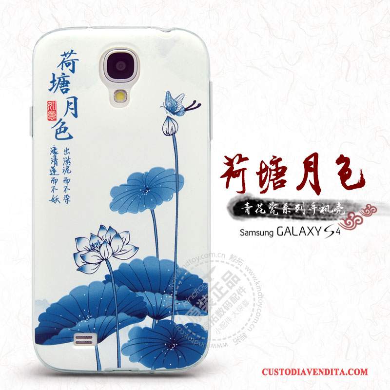 Custodia Samsung Galaxy S4 Protezione Telefono Blu, Cover Samsung Galaxy S4 Nuovo Fiori