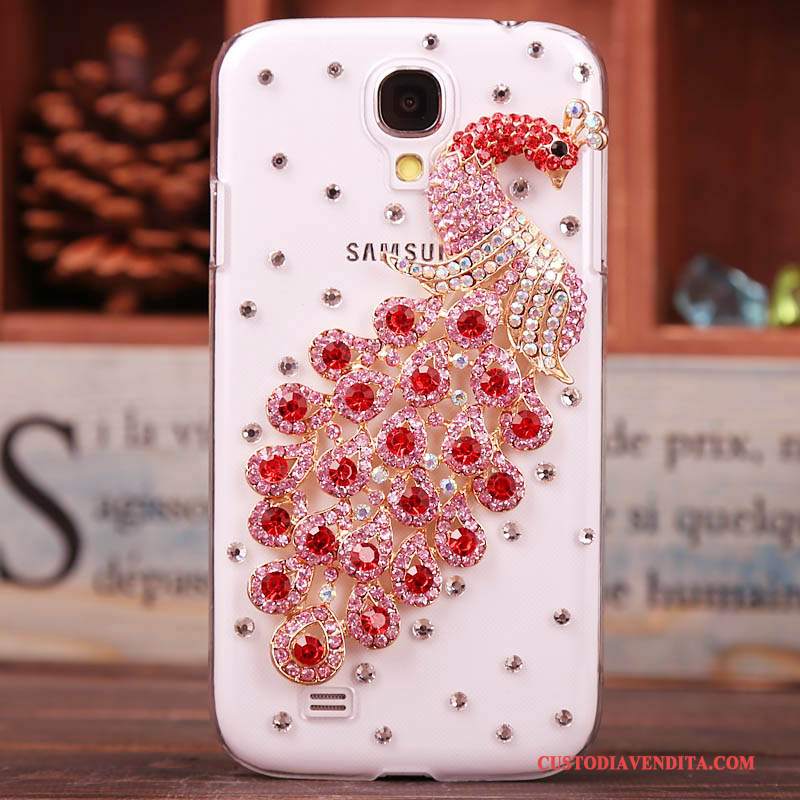 Custodia Samsung Galaxy S4 Strass Rosso Tendenza, Cover Samsung Galaxy S4 Protezione Nuovo