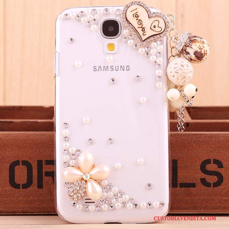 Custodia Samsung Galaxy S4 Strass Tendenza Oro, Cover Samsung Galaxy S4 Protezione Nuovotelefono