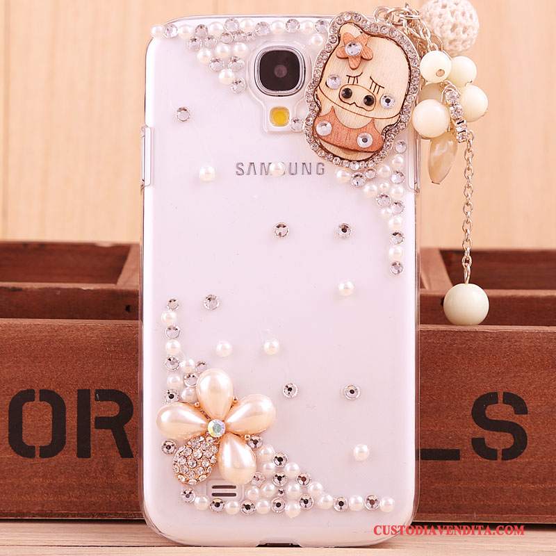 Custodia Samsung Galaxy S4 Strass Tendenza Oro, Cover Samsung Galaxy S4 Protezione Nuovotelefono