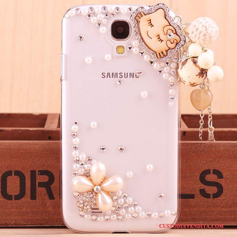 Custodia Samsung Galaxy S4 Strass Tendenza Oro, Cover Samsung Galaxy S4 Protezione Nuovotelefono