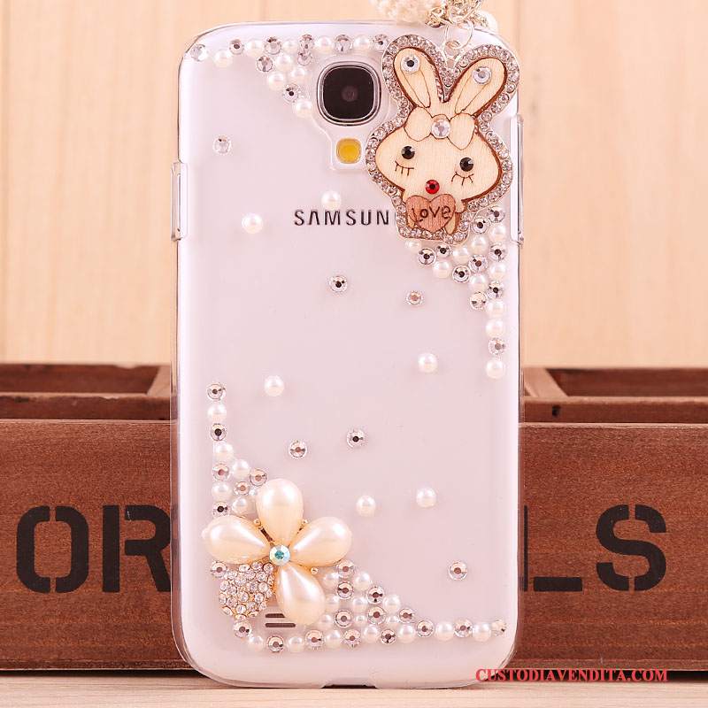 Custodia Samsung Galaxy S4 Strass Tendenza Oro, Cover Samsung Galaxy S4 Protezione Nuovotelefono