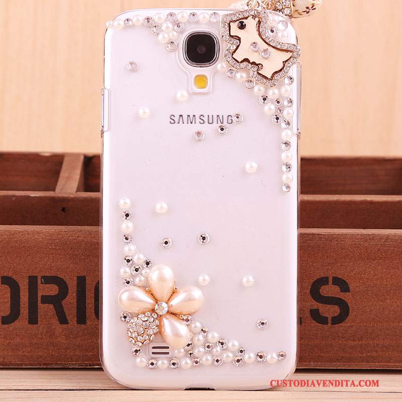 Custodia Samsung Galaxy S4 Strass Tendenza Oro, Cover Samsung Galaxy S4 Protezione Nuovotelefono