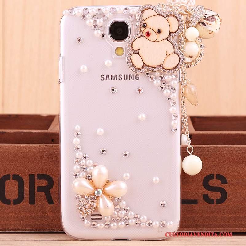 Custodia Samsung Galaxy S4 Strass Tendenza Oro, Cover Samsung Galaxy S4 Protezione Nuovotelefono