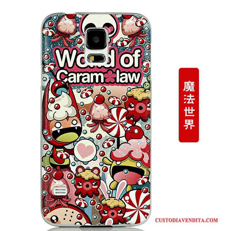 Custodia Samsung Galaxy S5 Cartone Animato Coperchio Posteriore Tendenza, Cover Samsung Galaxy S5 Protezione Macchiatitelefono