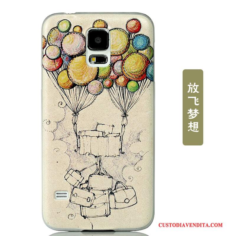 Custodia Samsung Galaxy S5 Cartone Animato Coperchio Posteriore Tendenza, Cover Samsung Galaxy S5 Protezione Macchiatitelefono