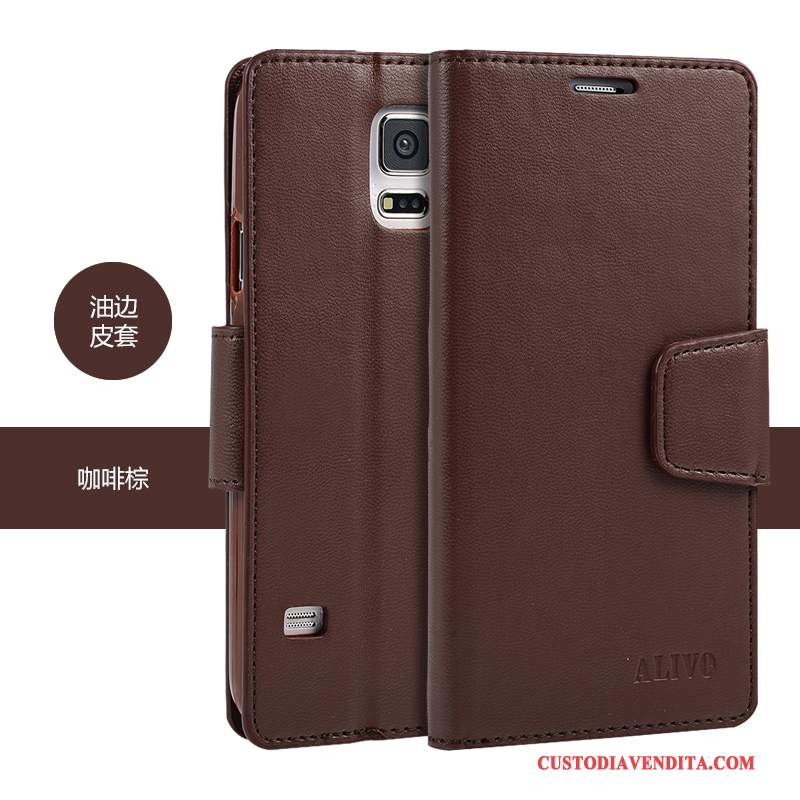 Custodia Samsung Galaxy S5 Folio Morbidotelefono, Cover Samsung Galaxy S5 Silicone Porpora