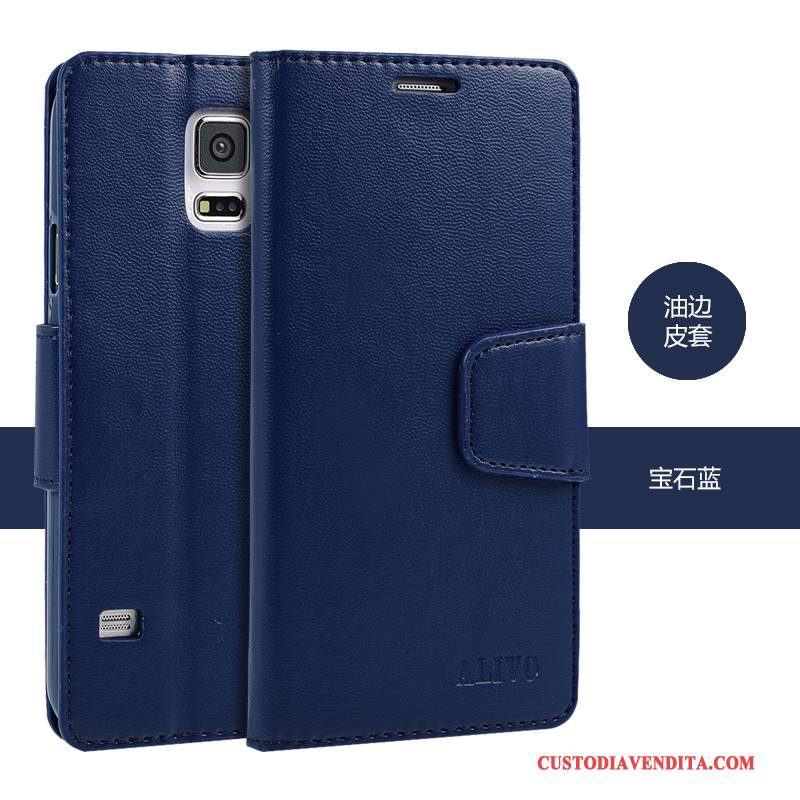 Custodia Samsung Galaxy S5 Folio Morbidotelefono, Cover Samsung Galaxy S5 Silicone Porpora