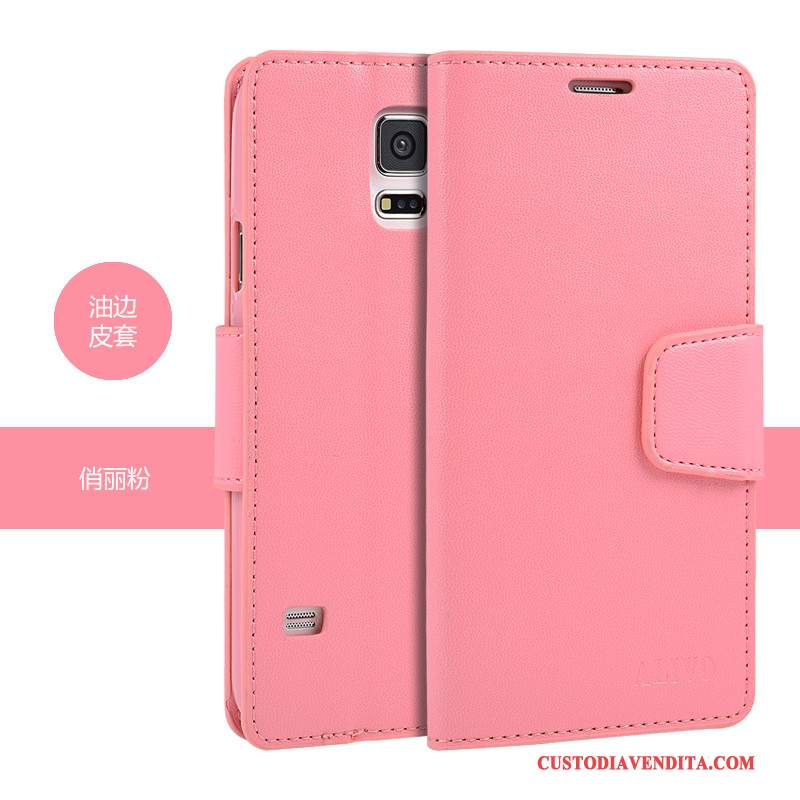 Custodia Samsung Galaxy S5 Folio Morbidotelefono, Cover Samsung Galaxy S5 Silicone Porpora