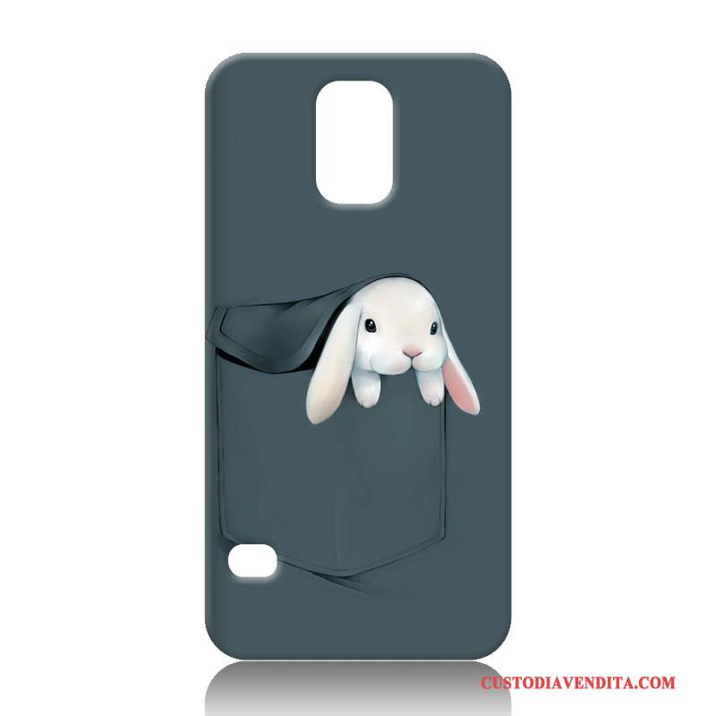 Custodia Samsung Galaxy S5 Goffratura Difficiletelefono, Cover Samsung Galaxy S5 Silicone Bianco Morbido