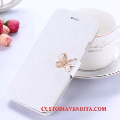 Custodia Samsung Galaxy S5 Pelle Bianco Coperchio Posteriore, Cover Samsung Galaxy S5 Folio Telefono