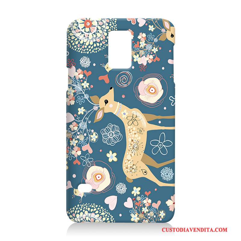 Custodia Samsung Galaxy S5 Protezione Telefono Blu, Cover Samsung Galaxy S5 Goffratura Morbido Difficile