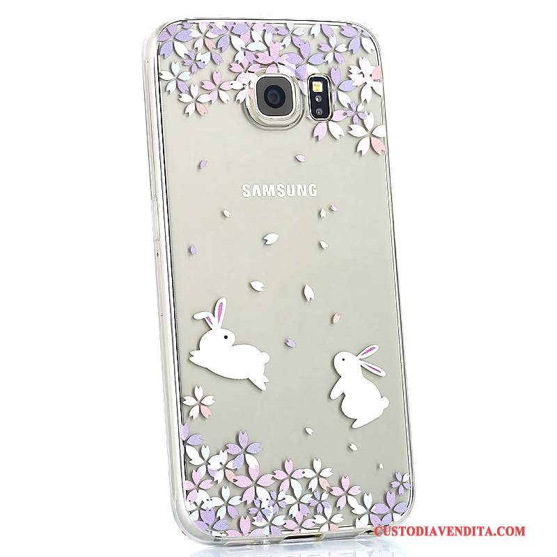 Custodia Samsung Galaxy S6 Cartone Animato Bello Morbido, Cover Samsung Galaxy S6 Silicone Anti-caduta Di Personalità