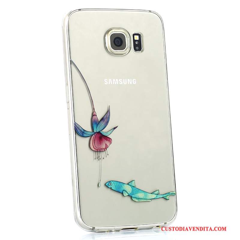 Custodia Samsung Galaxy S6 Cartone Animato Bello Morbido, Cover Samsung Galaxy S6 Silicone Anti-caduta Di Personalità