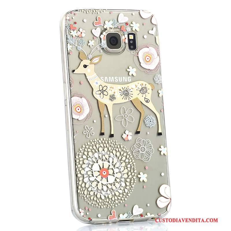 Custodia Samsung Galaxy S6 Cartone Animato Bello Morbido, Cover Samsung Galaxy S6 Silicone Anti-caduta Di Personalità