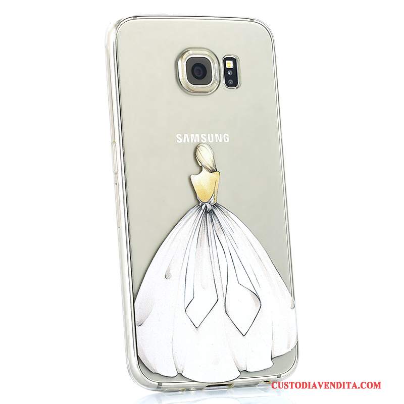 Custodia Samsung Galaxy S6 Cartone Animato Bello Morbido, Cover Samsung Galaxy S6 Silicone Anti-caduta Di Personalità