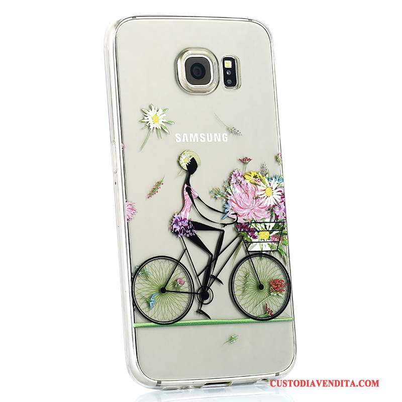 Custodia Samsung Galaxy S6 Cartone Animato Bello Morbido, Cover Samsung Galaxy S6 Silicone Anti-caduta Di Personalità