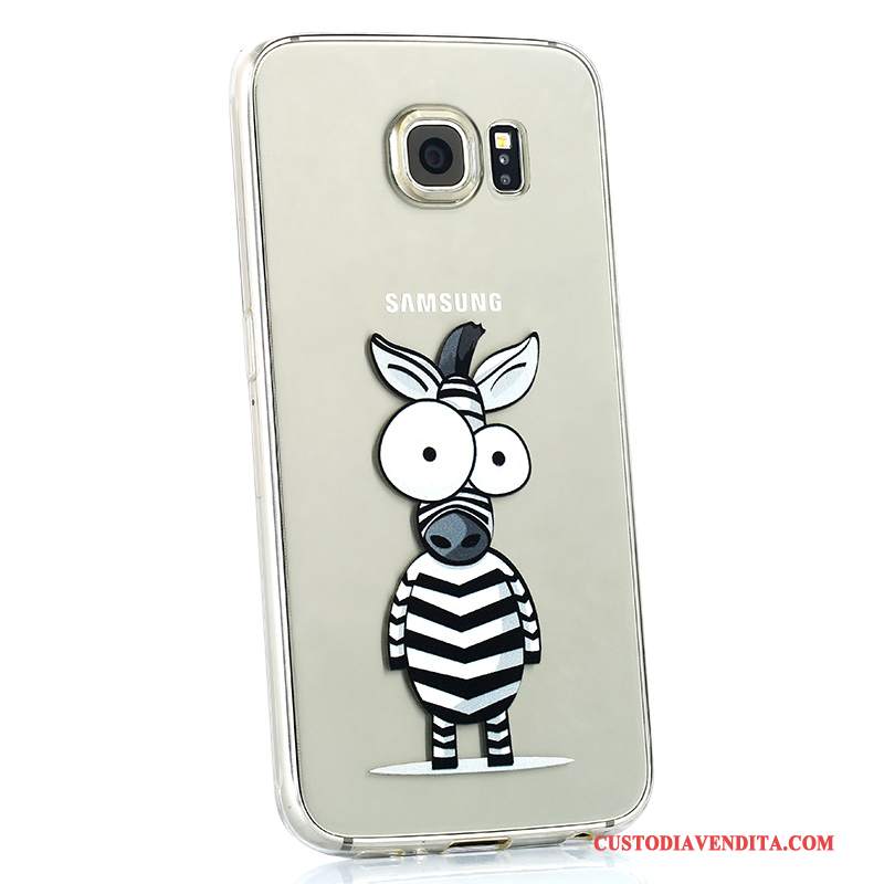 Custodia Samsung Galaxy S6 Cartone Animato Bello Morbido, Cover Samsung Galaxy S6 Silicone Anti-caduta Di Personalità