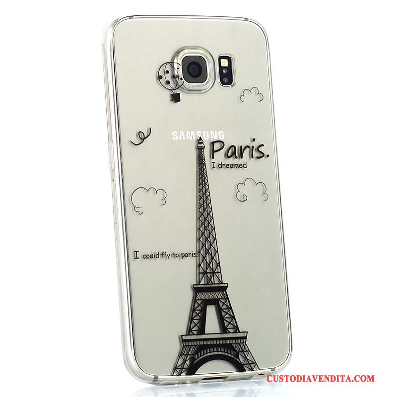 Custodia Samsung Galaxy S6 Cartone Animato Bello Morbido, Cover Samsung Galaxy S6 Silicone Anti-caduta Di Personalità