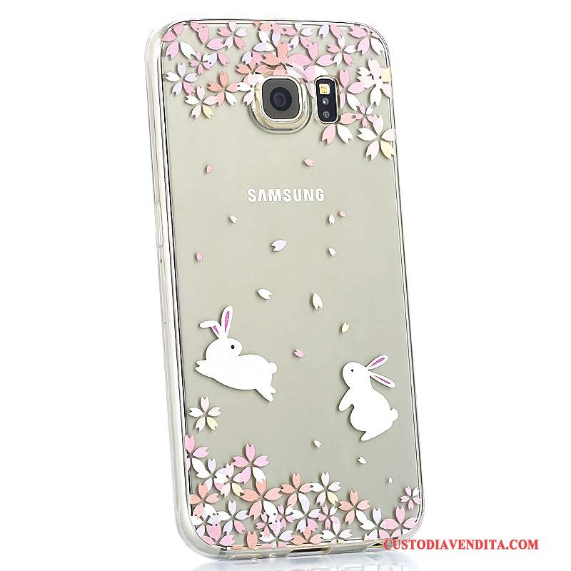 Custodia Samsung Galaxy S6 Cartone Animato Bello Morbido, Cover Samsung Galaxy S6 Silicone Anti-caduta Di Personalità