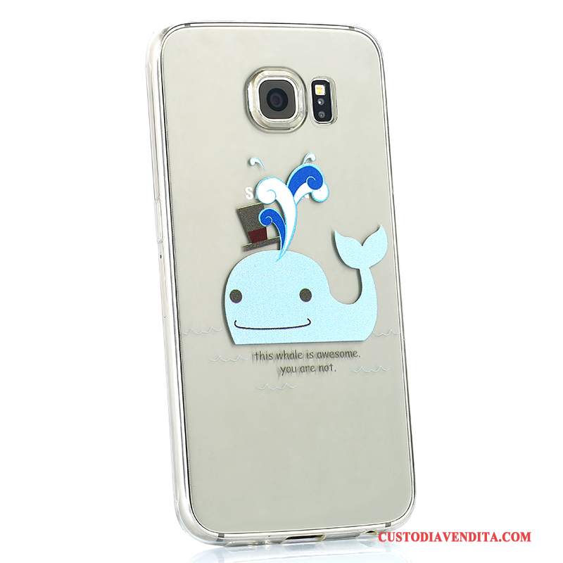 Custodia Samsung Galaxy S6 Cartone Animato Bello Morbido, Cover Samsung Galaxy S6 Silicone Anti-caduta Di Personalità