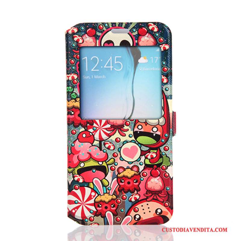 Custodia Samsung Galaxy S6 Colore Finestra Aperta Supporto, Cover Samsung Galaxy S6 Cartone Animato Tendenza Morbido