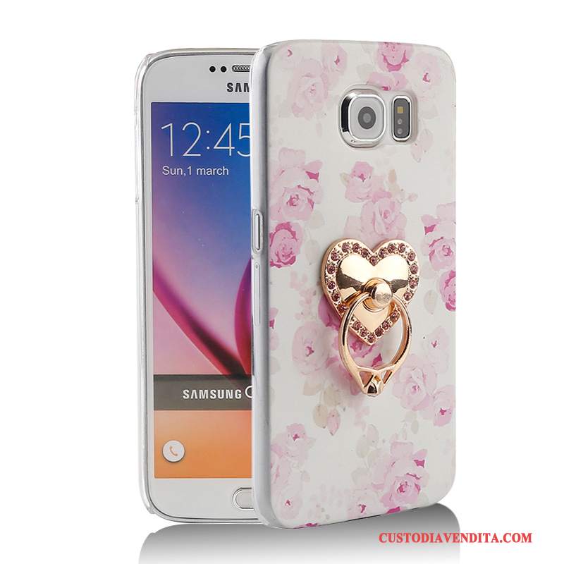 Custodia Samsung Galaxy S6 Colore Supportotelefono, Cover Samsung Galaxy S6 Protezione Nuovo Ring