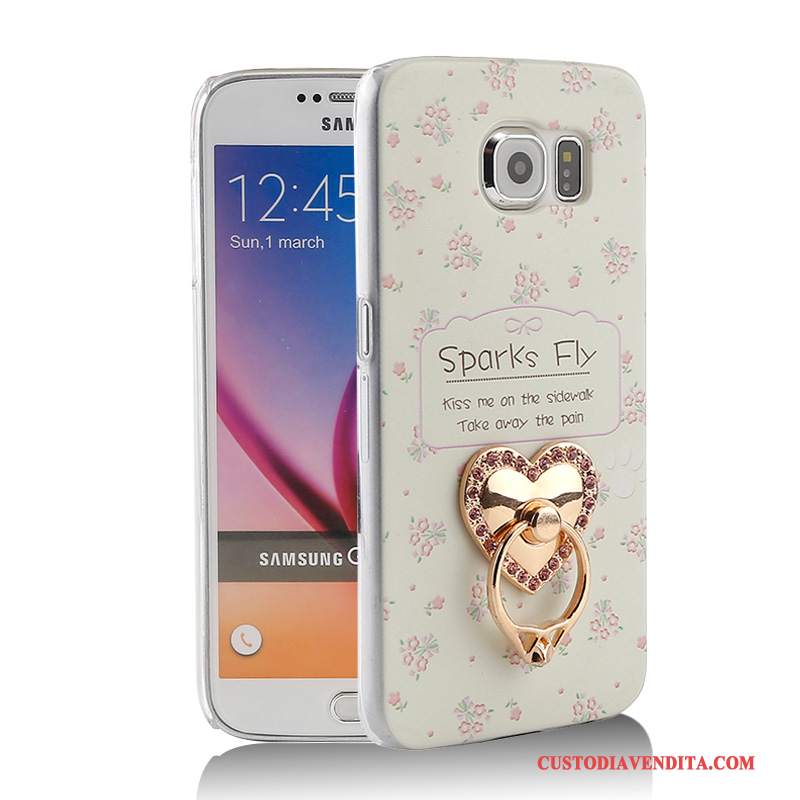 Custodia Samsung Galaxy S6 Colore Supportotelefono, Cover Samsung Galaxy S6 Protezione Nuovo Ring