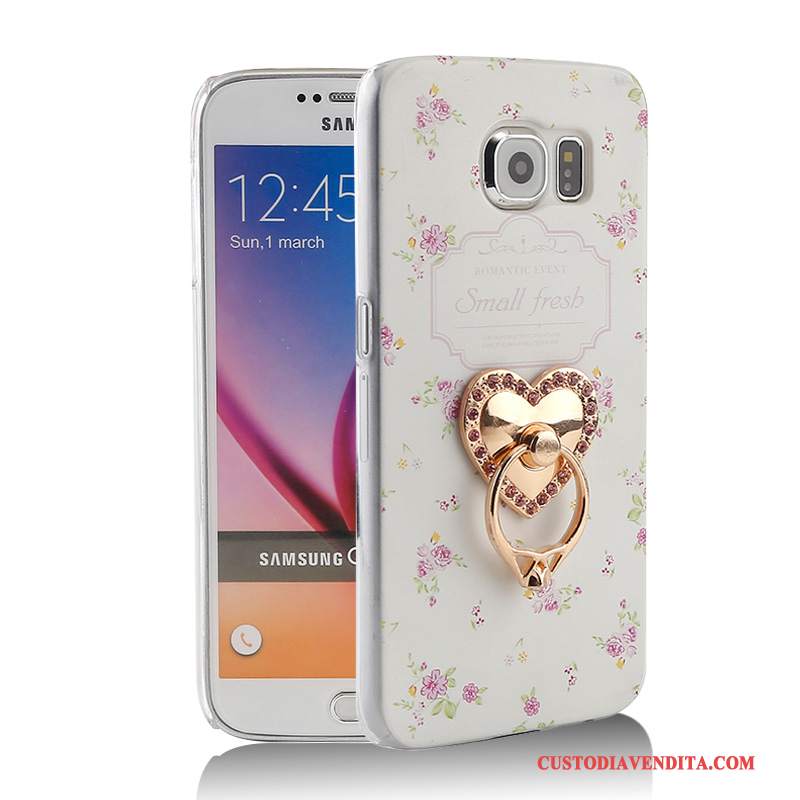 Custodia Samsung Galaxy S6 Colore Supportotelefono, Cover Samsung Galaxy S6 Protezione Nuovo Ring