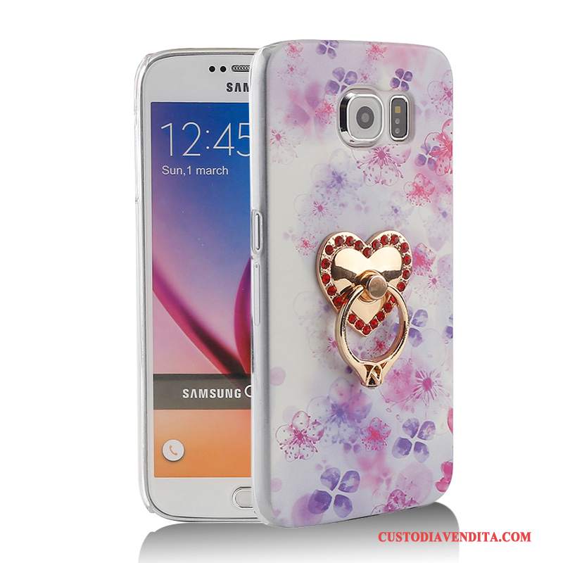 Custodia Samsung Galaxy S6 Colore Supportotelefono, Cover Samsung Galaxy S6 Protezione Nuovo Ring