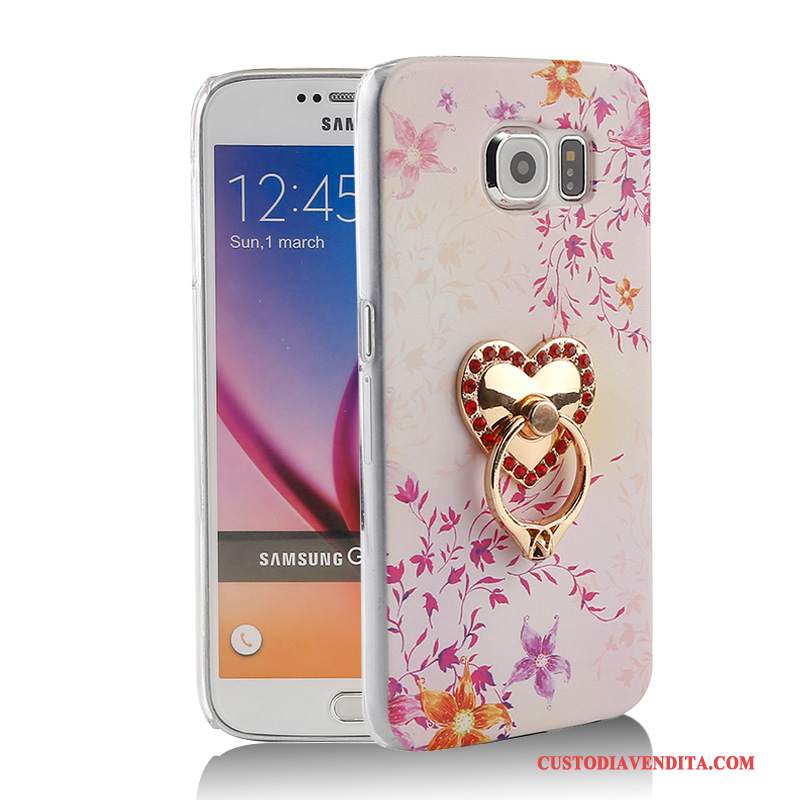 Custodia Samsung Galaxy S6 Colore Supportotelefono, Cover Samsung Galaxy S6 Protezione Nuovo Ring