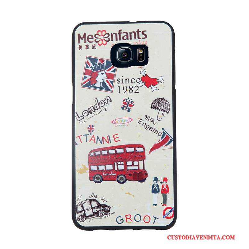 Custodia Samsung Galaxy S6 Edge Cartone Animato Blu Tendenza, Cover Samsung Galaxy S6 Edge Protezione Morbidotelefono