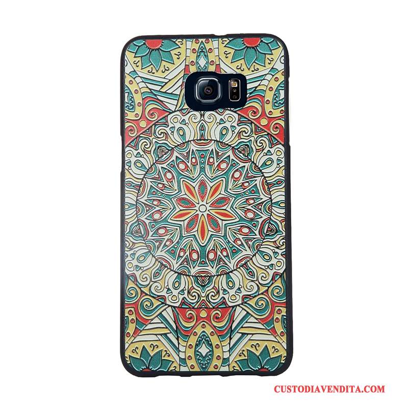 Custodia Samsung Galaxy S6 Edge Cartone Animato Blu Tendenza, Cover Samsung Galaxy S6 Edge Protezione Morbidotelefono