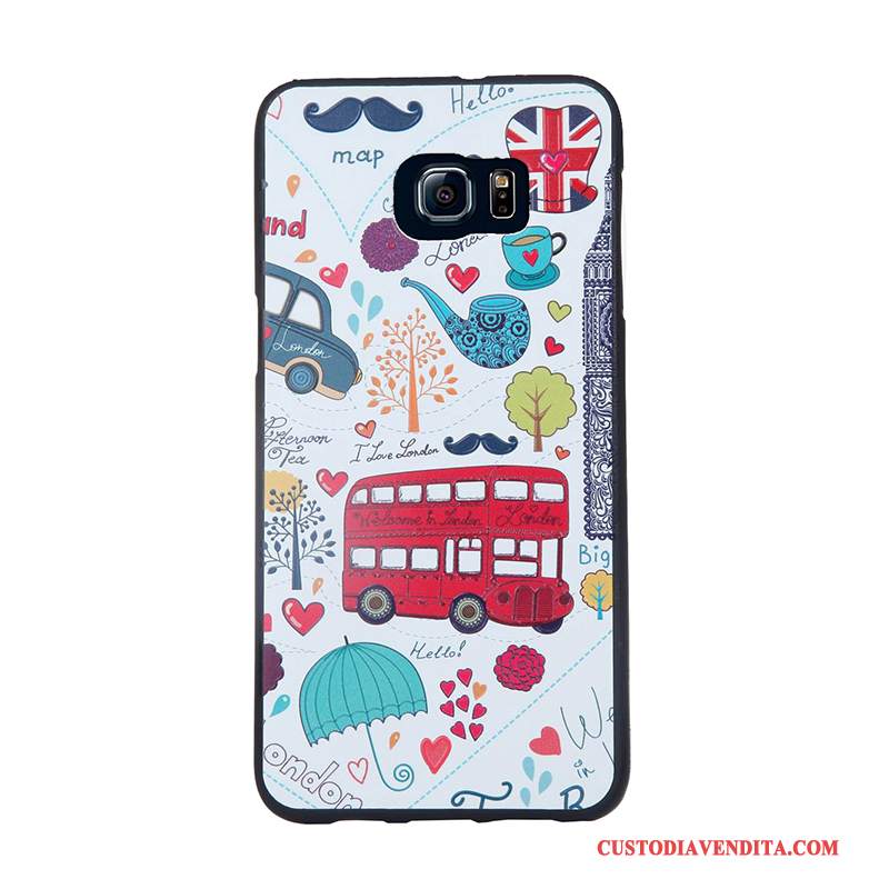 Custodia Samsung Galaxy S6 Edge Cartone Animato Blu Tendenza, Cover Samsung Galaxy S6 Edge Protezione Morbidotelefono