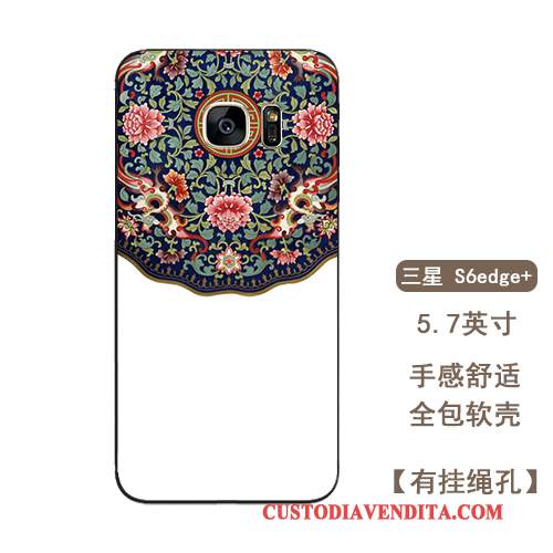 Custodia Samsung Galaxy S6 Edge + Colore Palazzo Anti-caduta, Cover Samsung Galaxy S6 Edge + Creativo Fiori Morbido