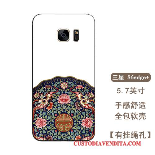 Custodia Samsung Galaxy S6 Edge + Colore Palazzo Anti-caduta, Cover Samsung Galaxy S6 Edge + Creativo Fiori Morbido