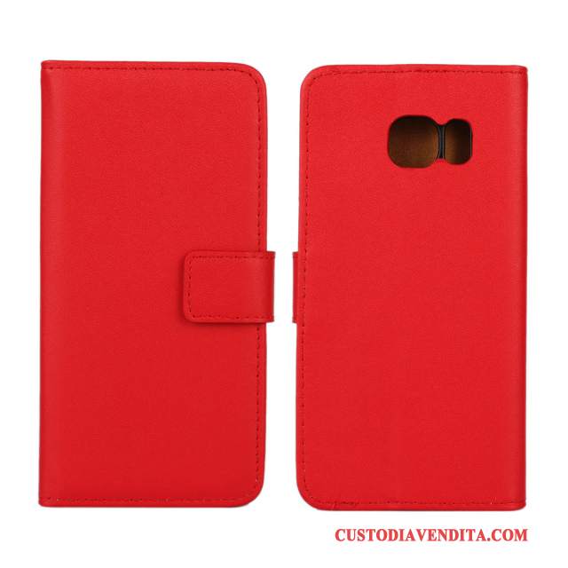 Custodia Samsung Galaxy S6 Edge Folio Modello Porpora, Cover Samsung Galaxy S6 Edge Protezione