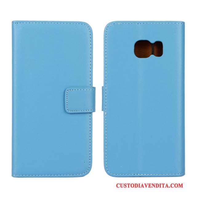 Custodia Samsung Galaxy S6 Edge Folio Modello Porpora, Cover Samsung Galaxy S6 Edge Protezione