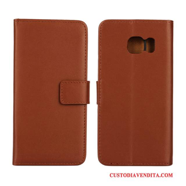 Custodia Samsung Galaxy S6 Edge Folio Modello Porpora, Cover Samsung Galaxy S6 Edge Protezione