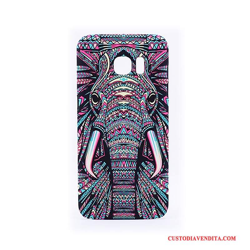 Custodia Samsung Galaxy S6 Edge Goffratura Difficile Luminoso, Cover Samsung Galaxy S6 Edge Cartone Animato Giallotelefono