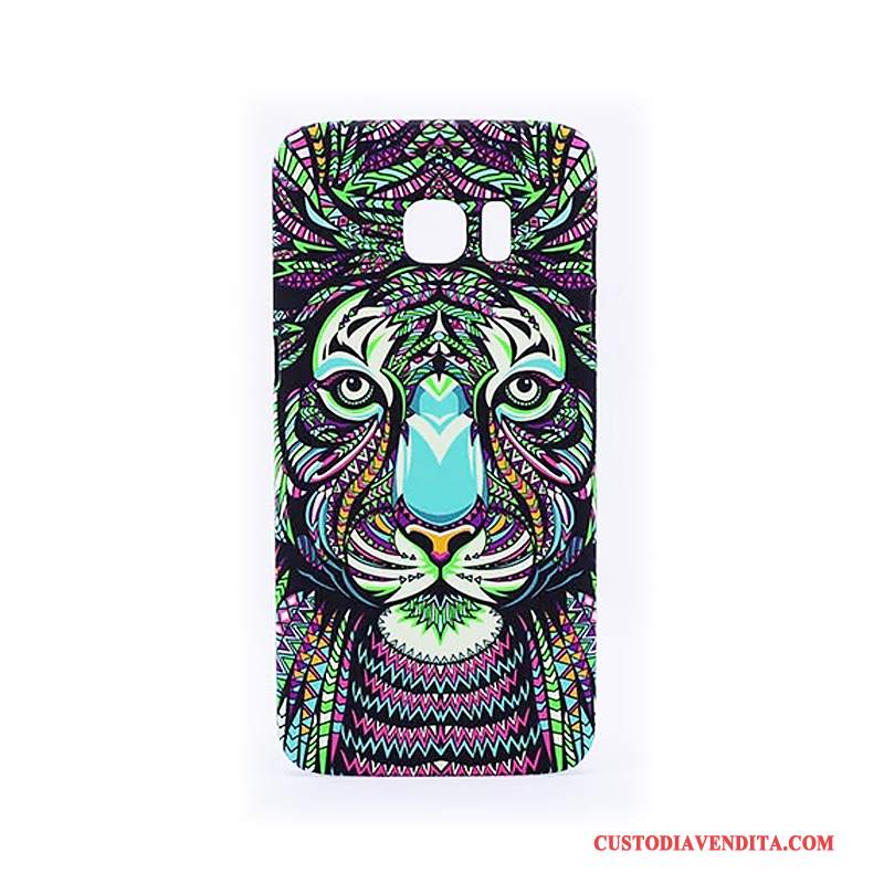 Custodia Samsung Galaxy S6 Edge Goffratura Difficile Luminoso, Cover Samsung Galaxy S6 Edge Cartone Animato Giallotelefono