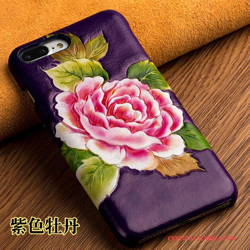 Custodia Samsung Galaxy S6 Edge + Goffratura Fiori Porpora, Cover Samsung Galaxy S6 Edge + Pelle Telefono Coperchio Posteriore