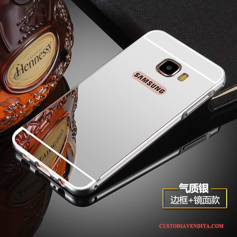 Custodia Samsung Galaxy S6 Edge Protezione Argento Specchio, Cover Samsung Galaxy S6 Edge Difficile Anti-caduta