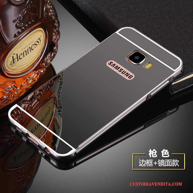 Custodia Samsung Galaxy S6 Edge Protezione Argento Specchio, Cover Samsung Galaxy S6 Edge Difficile Anti-caduta