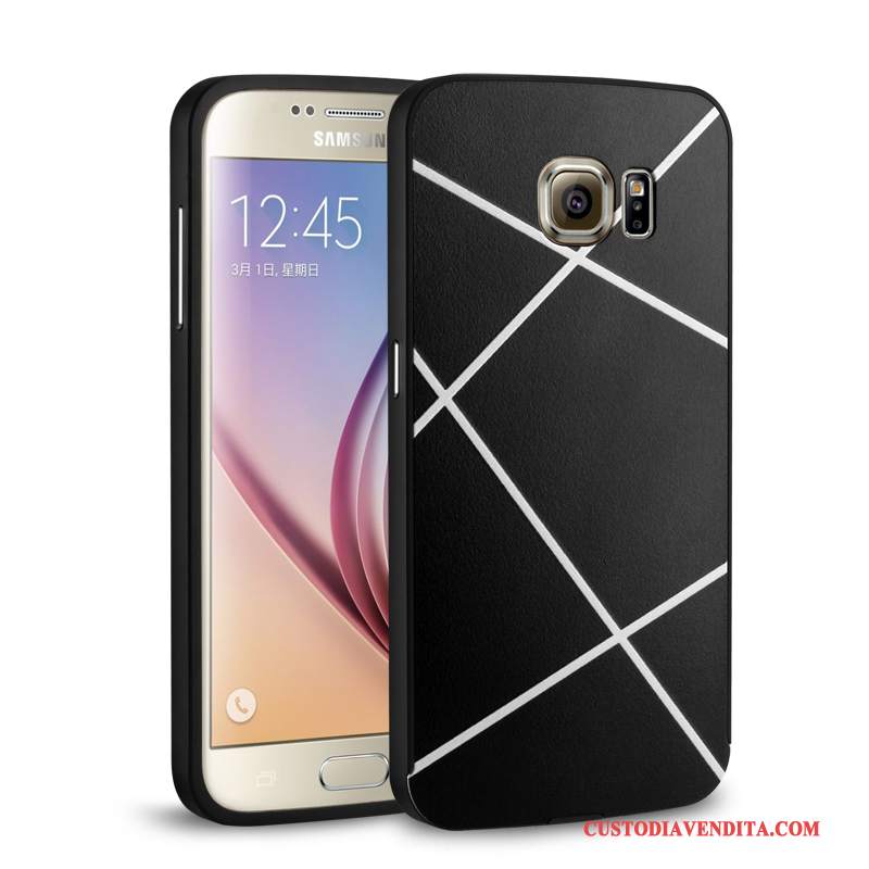 Custodia Samsung Galaxy S6 Edge Protezione Argento Specchio, Cover Samsung Galaxy S6 Edge Difficile Anti-caduta