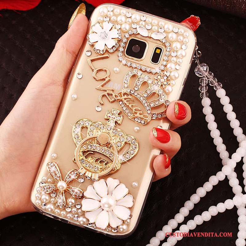 Custodia Samsung Galaxy S6 Edge + Protezione Grandetelefono, Cover Samsung Galaxy S6 Edge + Oro