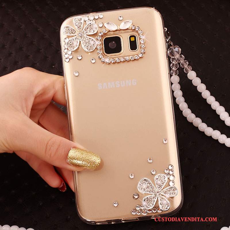 Custodia Samsung Galaxy S6 Edge + Protezione Grandetelefono, Cover Samsung Galaxy S6 Edge + Oro